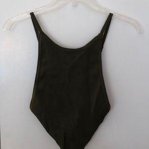 Olive green crop top from Windsor